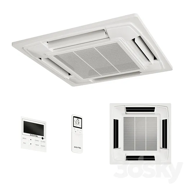 Cassette air conditioner 3D Model