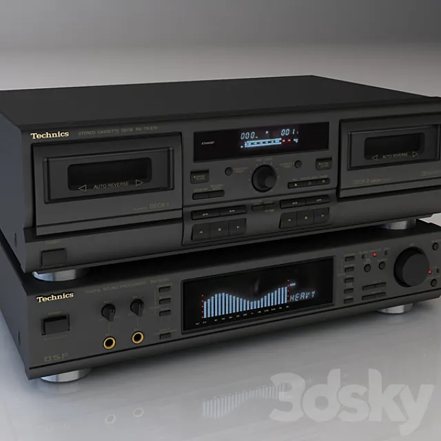 cassette deck and sound processor 3DModel