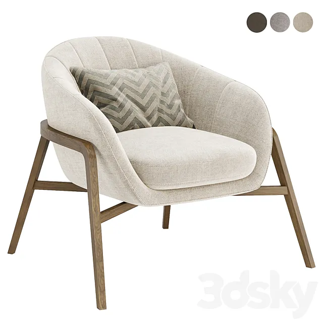 Cassia armchair 3D Model