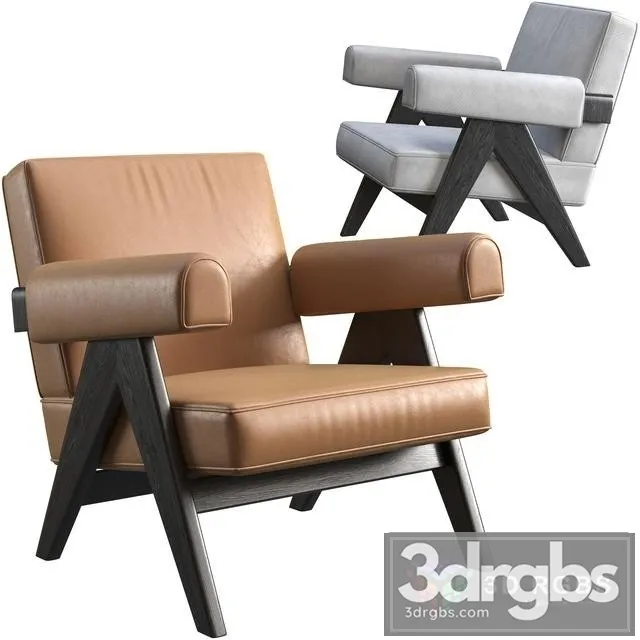 Cassina 053 Capitol Complex Armchair 3D Model Free