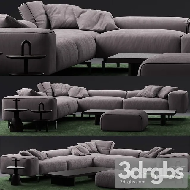 Cassina 204 Scighera Sofa 3D Model Free