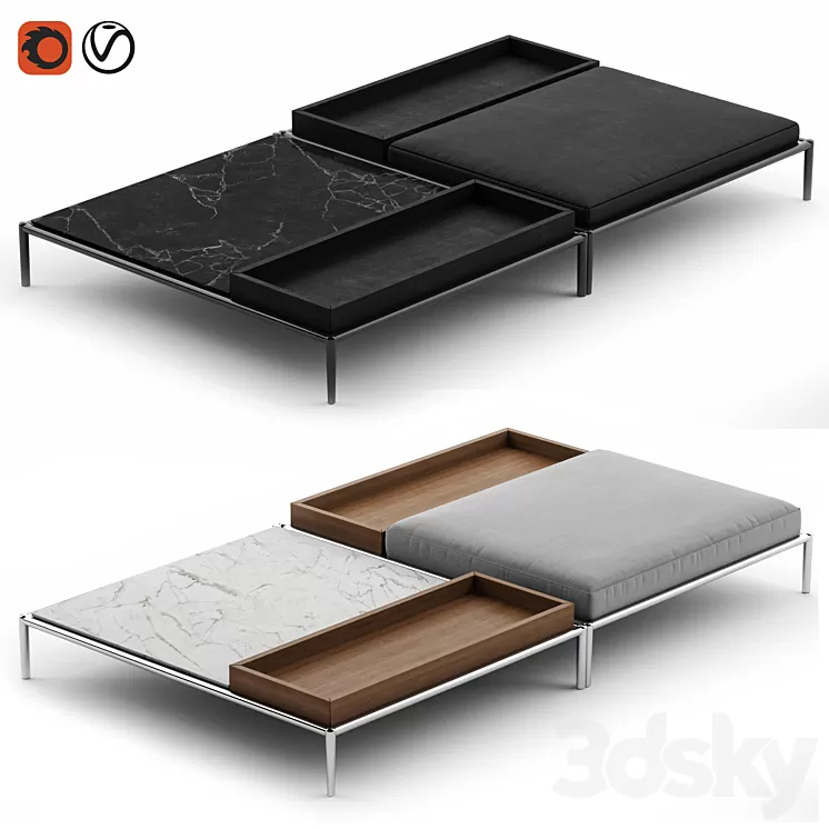 Cassina 272 Mex-Hi low table 3D Model