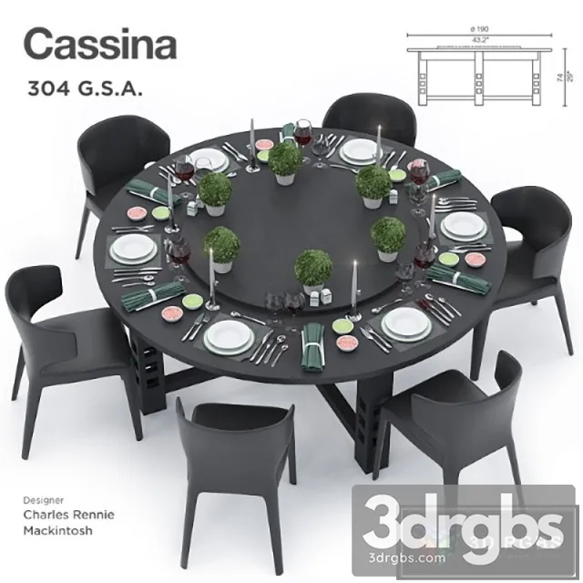 Cassina 304 GSA 3D Model Free
