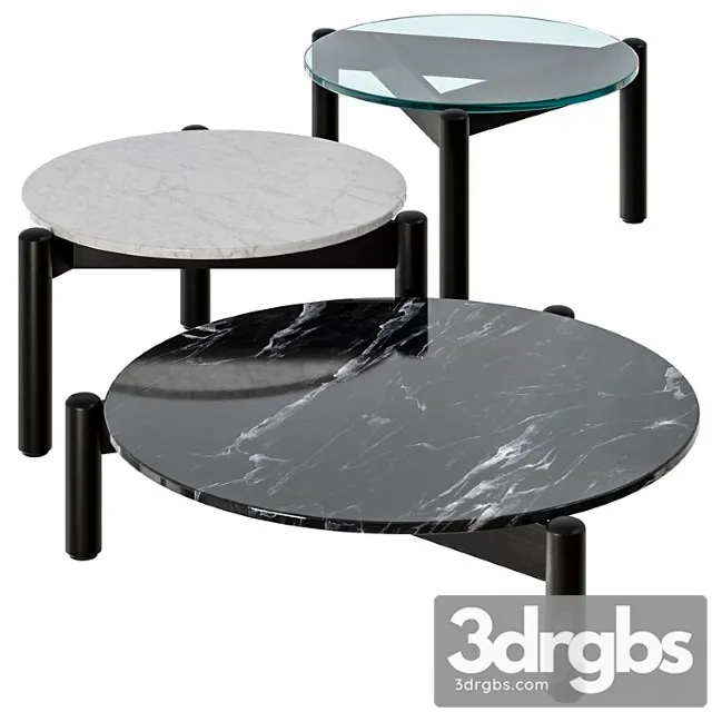 Cassina 535 Plateau Interchangeable Coffee Tables 3D Model Free