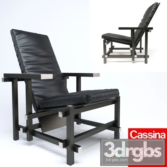 Cassina 635 Black 3D Model Free