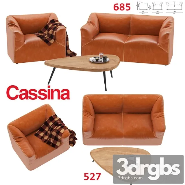 Cassina 685 3D Model Free