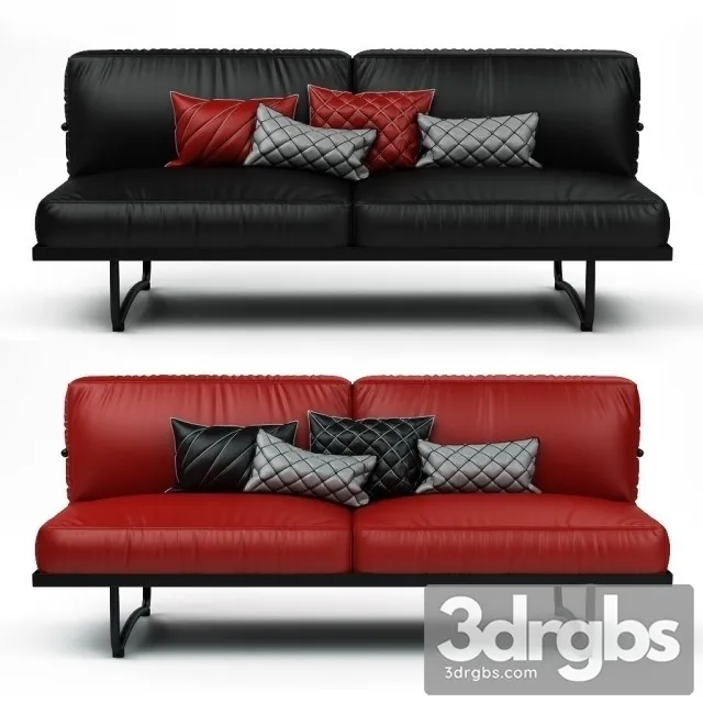 Cassina IC 5 Sofa 01 3D Model Free