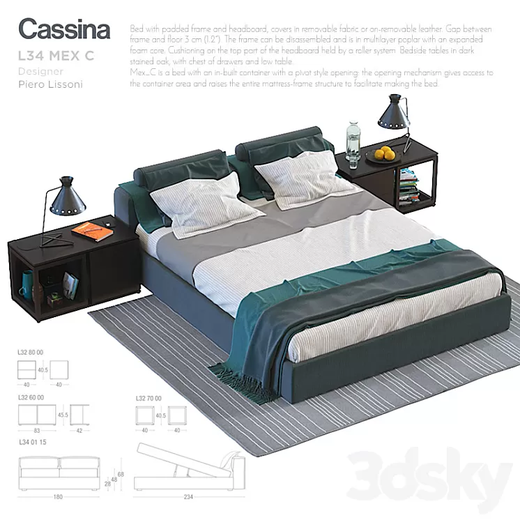 Cassina L34 Mex C 3D Model