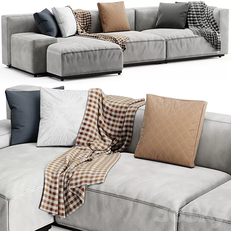 Cassina Mex Cube Chaise Longue Sofa 3D Model