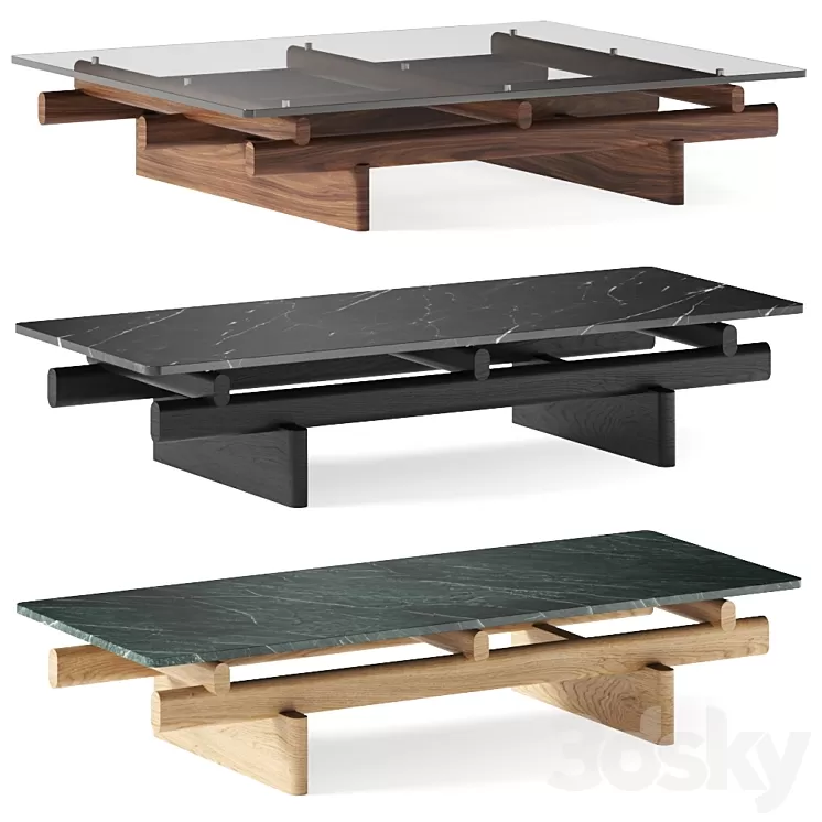 Cassina Sengu Coffee Tables 3D Model