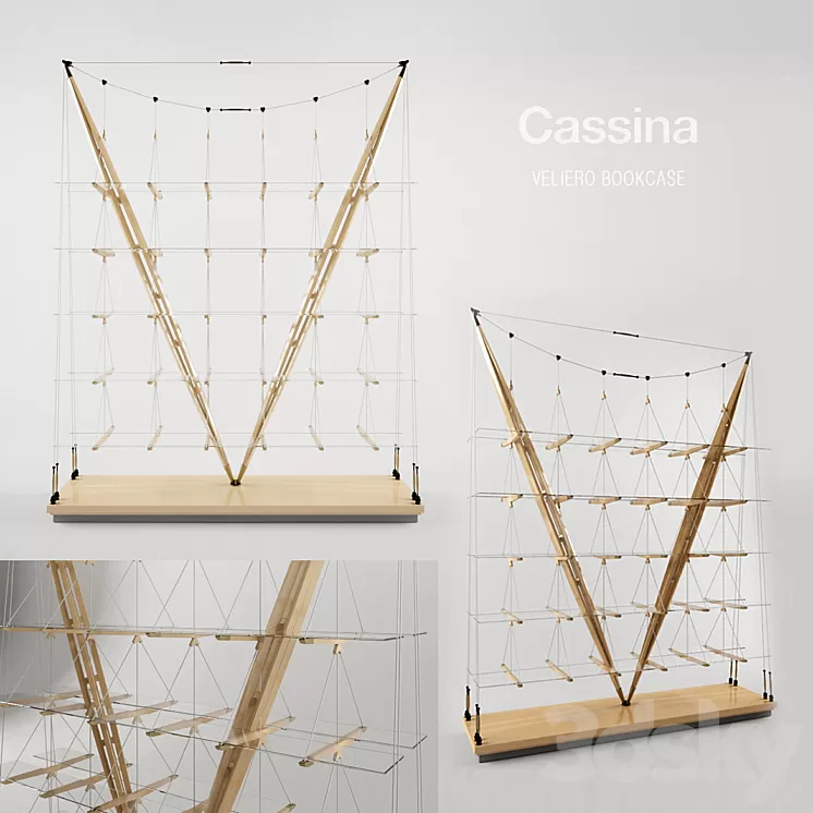 Cassina Veliero bookcase 3D Model