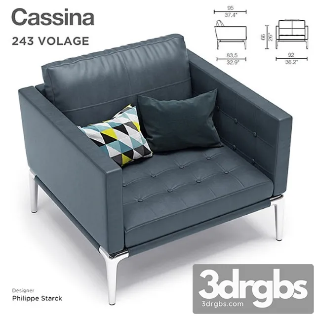 Cassina Volage Armchair 3D Model Free