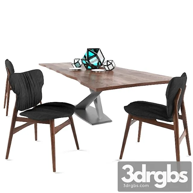 Cassoni stratos wood table 2 3D Model Free