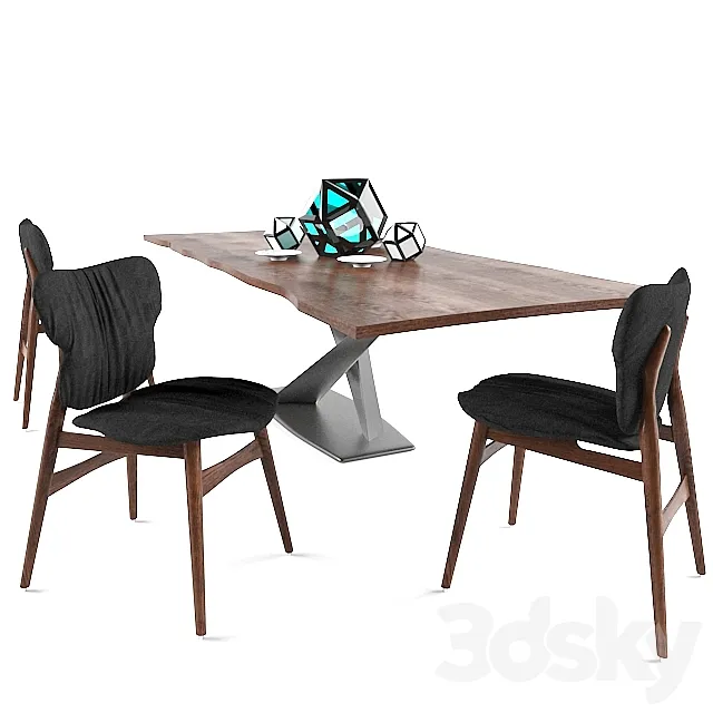 Cassoni Stratos wood table 3DModel