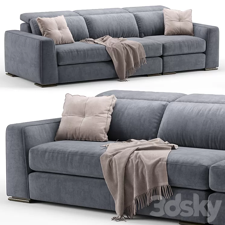 Cast contemporary modular sofa - Calligaris 3D Model