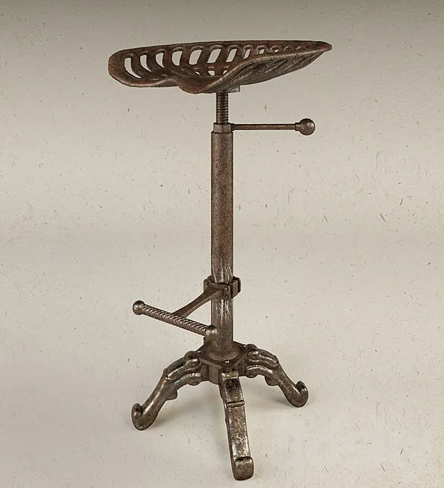 Cast iron bar stool 3DModel