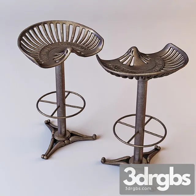 Cast Iron Barney Chair 1 3D Model Free