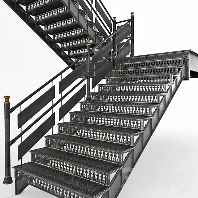 cast-iron staircase 3D Model