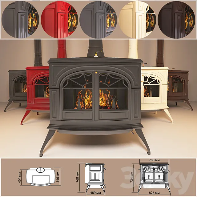CAST IRON stove DEFIANT VERMONT CASTINGS (CANADA) 3DModel