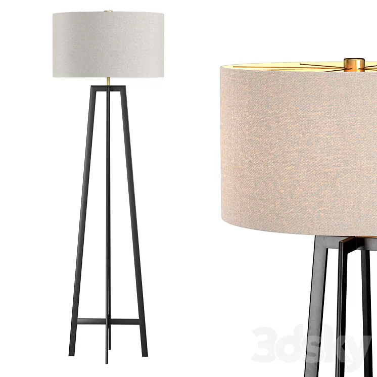 Castillo Black Floor Lamp 3D Model
