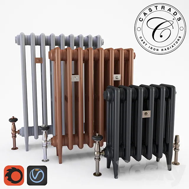 Castrads Cast Iron Radiators 3DModel