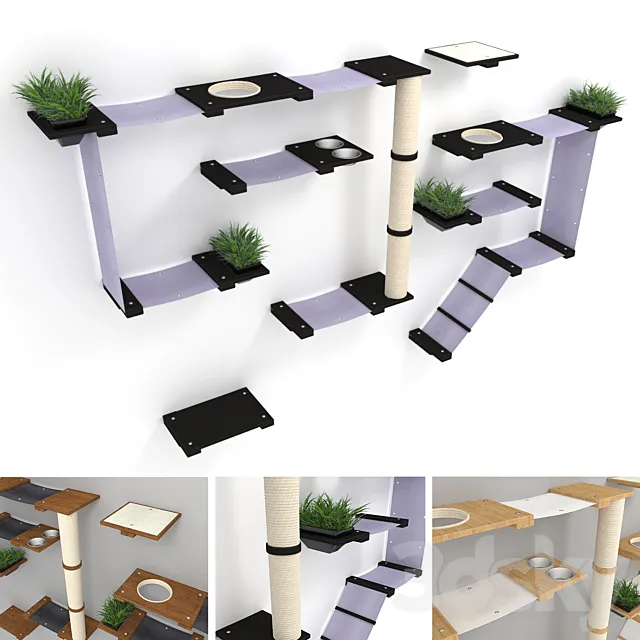 Cat furniture (game complex) CatastrophiCreations set 1 3D Model