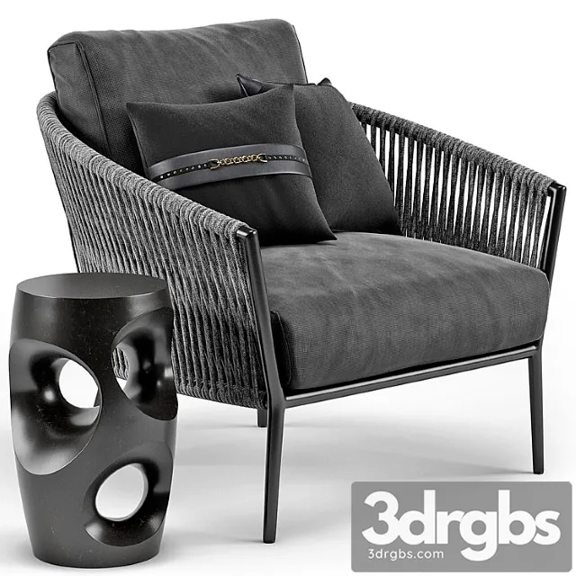 Catalina outdoor lounge chair oly studio cosmo side end table 3D Model Free
