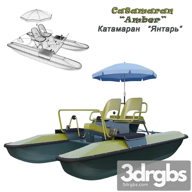 Catamaran Yantar Water Bicycle New 3D Model Free