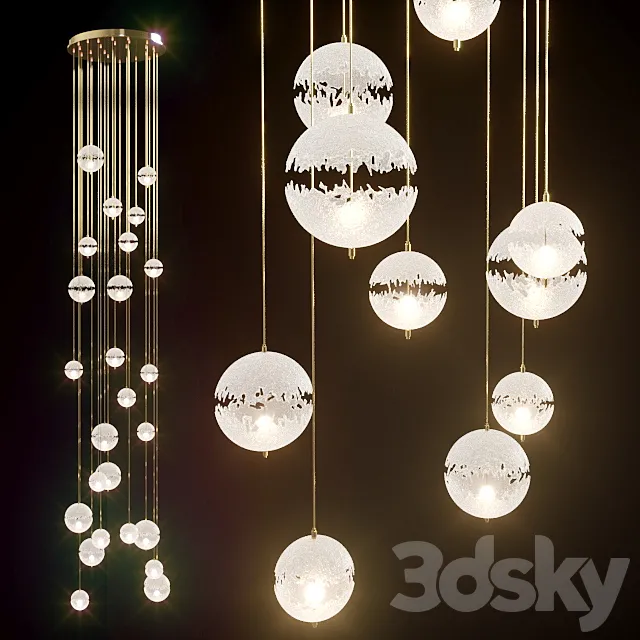 Catellani & Smith PostKrisi Chandelier 3DModel