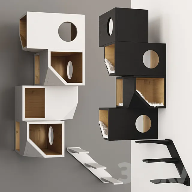 Catissa 4 storey house for cats 3DModel