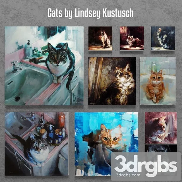 Cats by Lindsey Kustusch 3D Model Free
