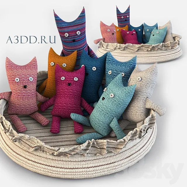 Cats knit 2 3DModel