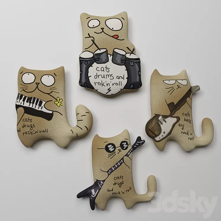 Cats rock 3D Model