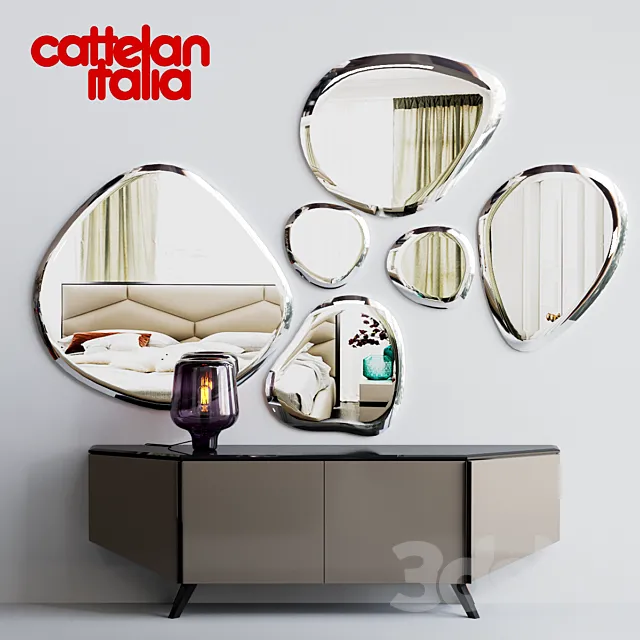 Cattelan Hawaii and Stadard. Northern Lighting 3DModel