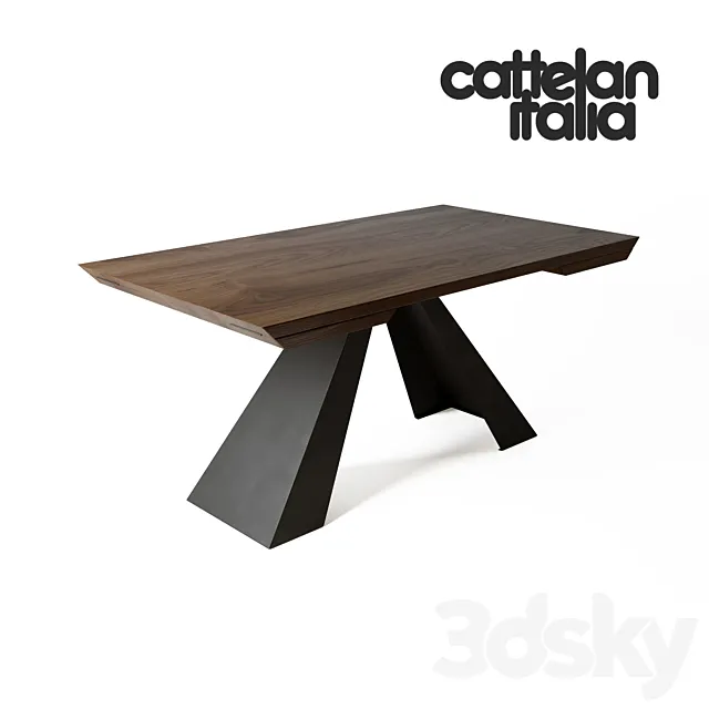 CATTELAN ITALIA _ Eliot wood drive 3D Model