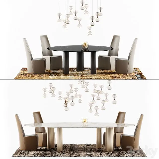 Cattelan Italia and Bonaldo set 3D Model