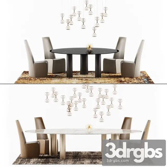 Cattelan Italia And Bonaldo Set 3D Model Free