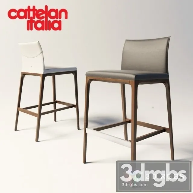 Cattelan Italia Arcadia Bar Stool 3D Model Free