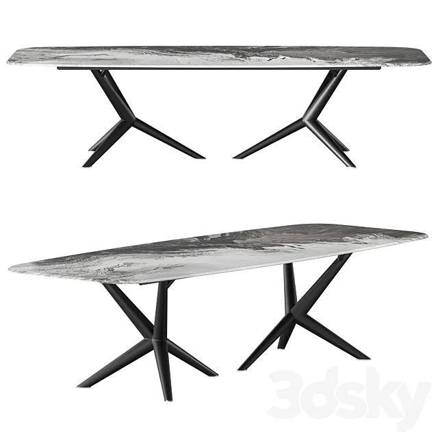 Cattelan Italia Atlantis Crystalart Dining Table 3D Model