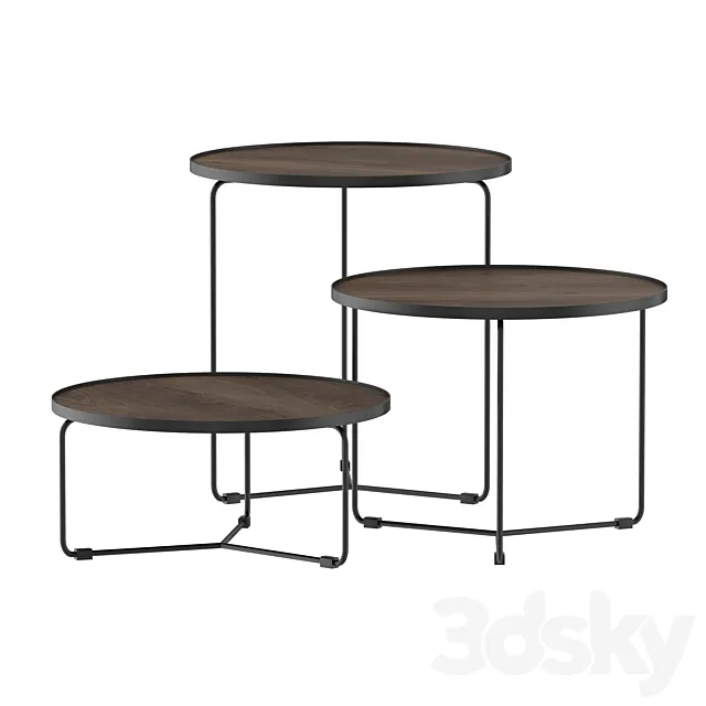 Cattelan Italia Billy Wood Coffee Table 3D Model