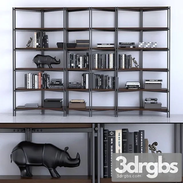 Cattelan italia bookcase hudson 2 3D Model Free