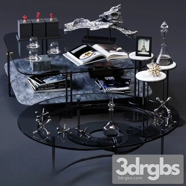 Cattelan Italia Coffee Tables Set 01 3D Model Free