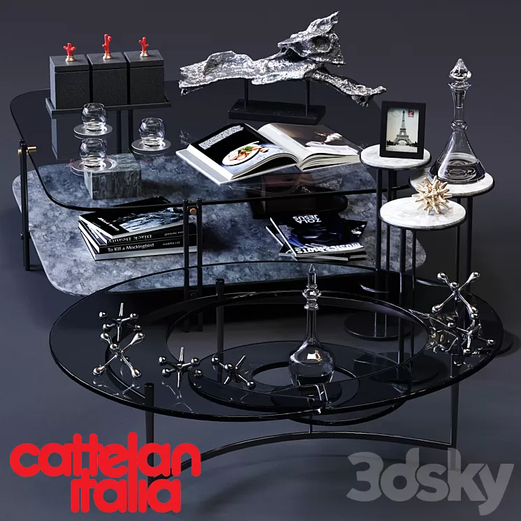 Cattelan Italia Coffee Tables Set 01 3D Model