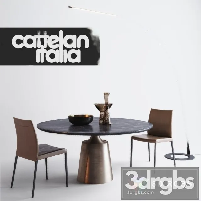 Cattelan Italia Dining Set 3D Model Free