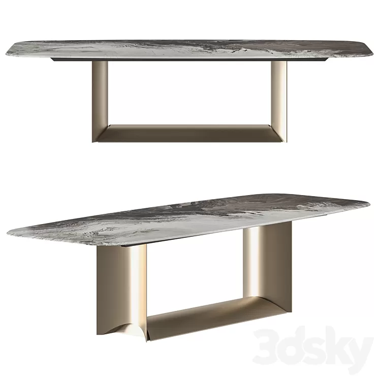 Cattelan Italia Dragon Crystalart Dining Table 3D Model