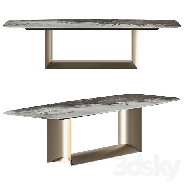 Cattelan Italia Dragon Crystalart Dining Table 3DModel