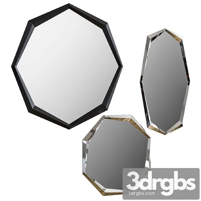Cattelan italia emerald & magnum mirrors set 3D Model Free