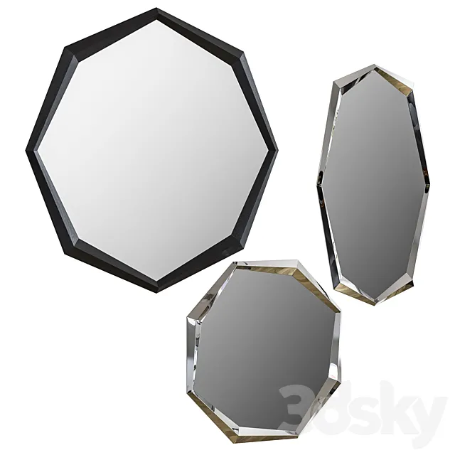Cattelan Italia Emerald & Magnum Mirrors Set 3DModel