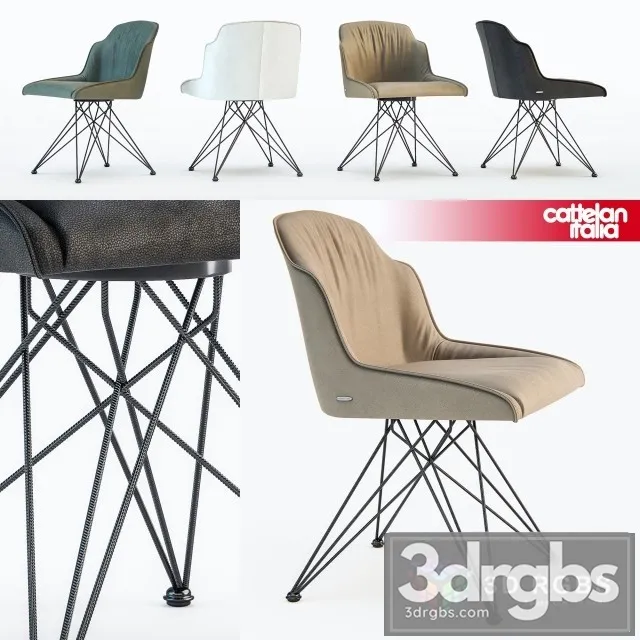 Cattelan Italia Flaminia Chair 3D Model Free