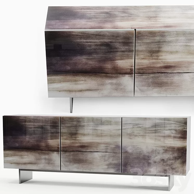 Cattelan Italia Focus Crystalart Sideboard 3D Model